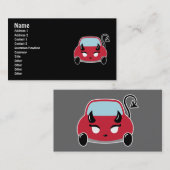 かわいい悪魔の車ビジネスカード 名刺 (正面/裏面)