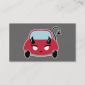 かわいい悪魔の車ビジネスカード 名刺 (裏面)