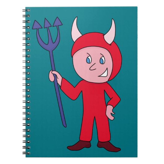 かわいい悪魔ハロウィーンの衣装 ノートブック (正面)