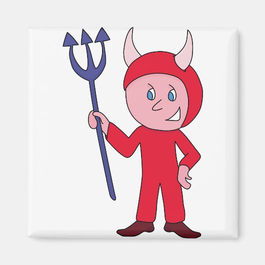 かわいい悪魔ハロウィーンの衣装 マグネット (正面)