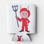 かわいい悪魔ハロウィーンの衣装 缶クーラー (裏面)