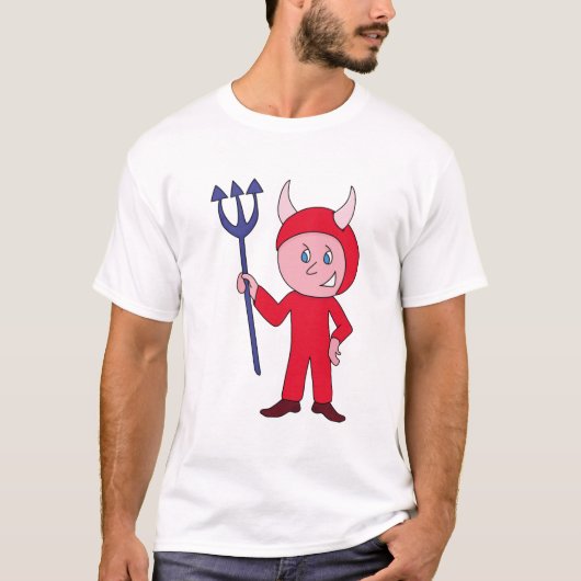 かわいい悪魔ハロウィーンの衣装 Tシャツ (正面)