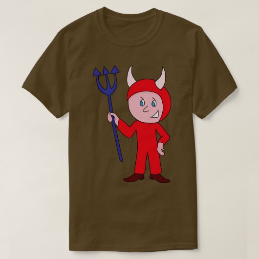 かわいい悪魔ハロウィーンの衣装 Tシャツ (デザイン正面)