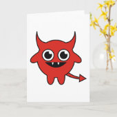 かわいい悪魔 カード (黄色い花)