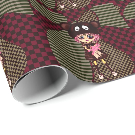かわいい悲しいかわいいガールピンキーP by LeahG ラッピングペーパー (ロールコーナー)