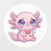 かわいい悲しいウーパールーパー S ラベル (デザイン1)