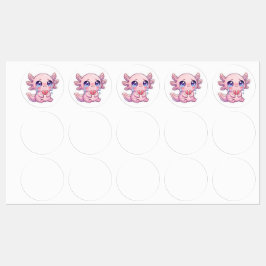 かわいい悲しいウーパールーパー S ラベル