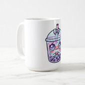 かわいい悲しいタピオカミルクティー コーヒーマグカップ (正面左)
