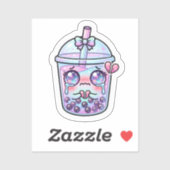 かわいい悲しいタピオカミルクティー シール (シート)