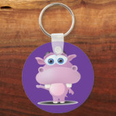 かわいい悲しい小さなカバ キーホルダー (正面)