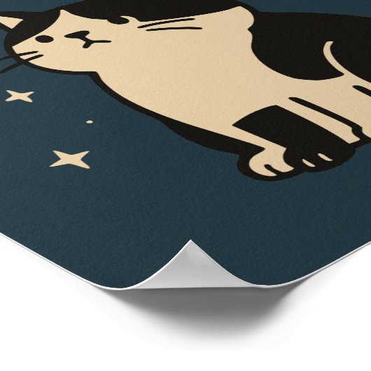 かわいい悲しい猫。私って必要? 名言 ポスター (角)