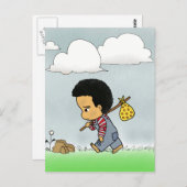 かわいい悲しい男の子 ポストカード (正面/裏面)