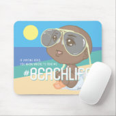かわいい情報通のベビーのビーチの生命hashtag マウスパッド (マウス)
