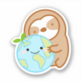 かわいい惑星のナマケモノ シール