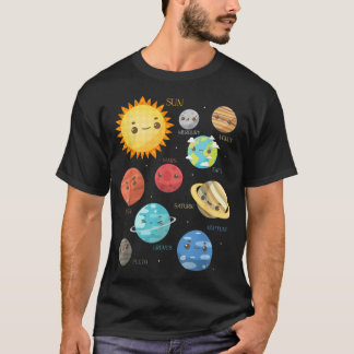かわいい惑星キッズアイディア科学天文学 Tシャツ