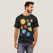 かわいい惑星キッズアイディア科学天文学 Tシャツ (正面フル)