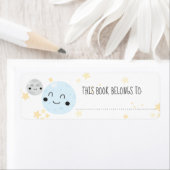 かわいい惑星ムーン&スターズこの本は次のものだ ラベル (インサイチュ)