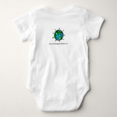 かわいい惑星地球 – ベビー環境主義者 ベビーボディスーツ (裏面)