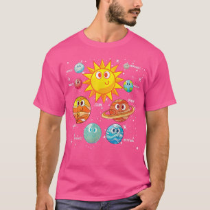 かわいい惑星宇宙旅行科学天文学 Tシャツ