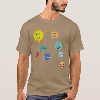 かわいい惑星宇宙科学キッズ宇宙天文学 Tシャツ