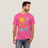 かわいい惑星銀河系宇宙科学天文学者 Tシャツ (正面フル)