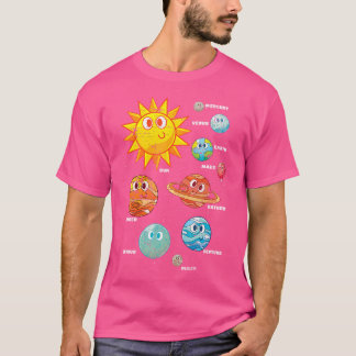 かわいい惑星銀河系宇宙科学天文学者 Tシャツ