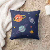かわいい惑星Cartoon宇宙キッズ クッション (ブランケット)