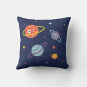 かわいい惑星Cartoon宇宙キッズ クッション (裏面)