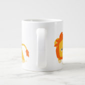 かわいい意地悪な漫画ライオン ジャンボコーヒーマグカップ (裏面)