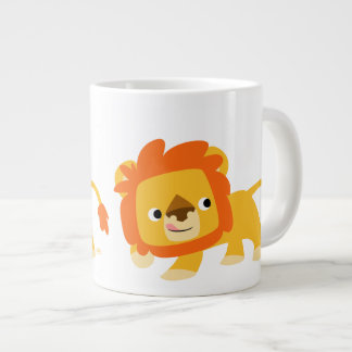 かわいい意地悪な漫画ライオン ジャンボコーヒーマグカップ