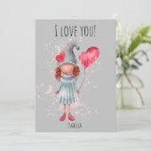 かわいい愛あなたレディ格言プンバレンタイン シーズンカード (スタンド正面)