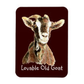 かわいい愛される老ヤギ農場動物ユーモア マグネット (縦)
