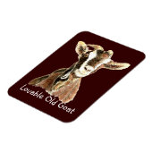 かわいい愛される老ヤギ農場動物ユーモア マグネット (左側)