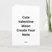 かわいい愛してる月と星のバレンタインラブ カード (裏面)