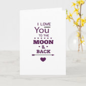 かわいい愛してる月と星のバレンタインラブ カード (黄色い花)