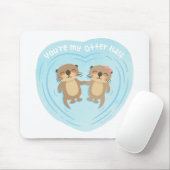 かわいい愛しゃれのユーモア半分私のカワウソです マウスパッド (マウス)