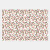 かわいい愛のバレンタインデーのパターン ラッピングペーパーシート (正面3)