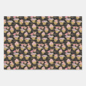 かわいい愛のバレンタインデーのパターン ラッピングペーパーシート (正面2)