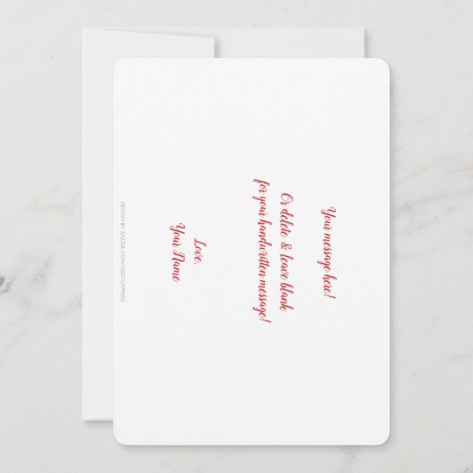 かわいい愛のバレンタインデー。 案内状 (裏面)