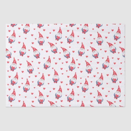 かわいい愛のパターン、格言とハート 薄葉紙 (正面)