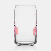 かわいい愛のメッセージフクロウのカスタムウェディング ガラス缶 (左)