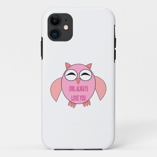 かわいい愛のメッセージOwl iPhoneケース Case-Mate iPhoneケース (裏面)