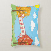 かわいい愛の優しさ木の花鳥小鳥の名前 アクセントクッション (正面(垂直))