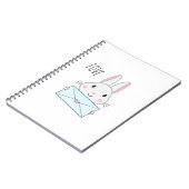 かわいい愛の手紙を持ったウサギ ノートブック (左側)