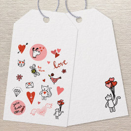 かわいい愛の漫画 ギフトタグ