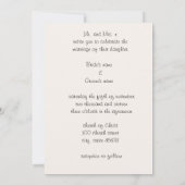 かわいい愛の鳥のウェディング招待カード 招待状 (裏面)