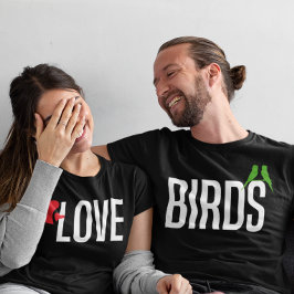 かわいい愛の鳥のカップルのマッチング、新婚 Tシャツ