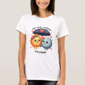 かわいい愛は何でも愛らしいものを食べる Tシャツ (正面)