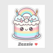 かわいい愛らしいかわいいお誕生日ケーキ シール (シート)