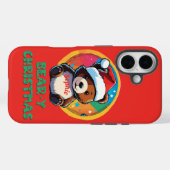 かわいい愛らしいかわいいチビ(小さくかわいく書いた感じ)クマyクリスマスベア Case-Mate iPhoneケース (裏面 (横))